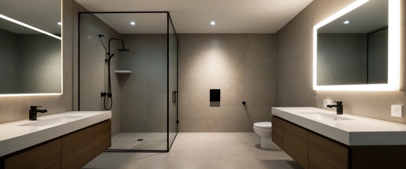 A walk-in shower fitted where a bath used to be